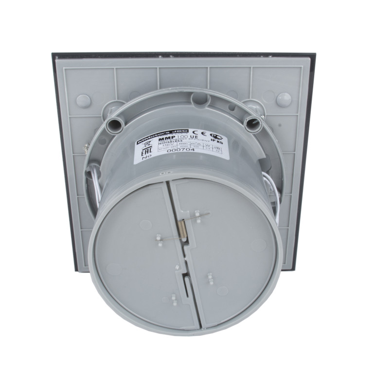 Designer silent fan MMP 100, 100 m³ / h, glass, dark gray